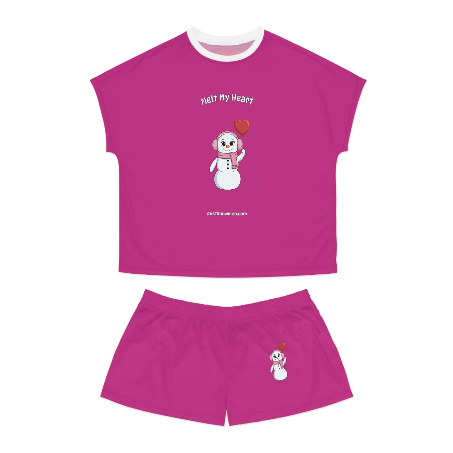 "Melt My Heart" Snowman Girl Pajama Set | Soft Polyester Loungewear