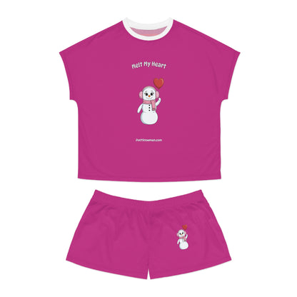 "Melt My Heart" Snowman Girl Pajama Set | Soft Polyester Loungewear