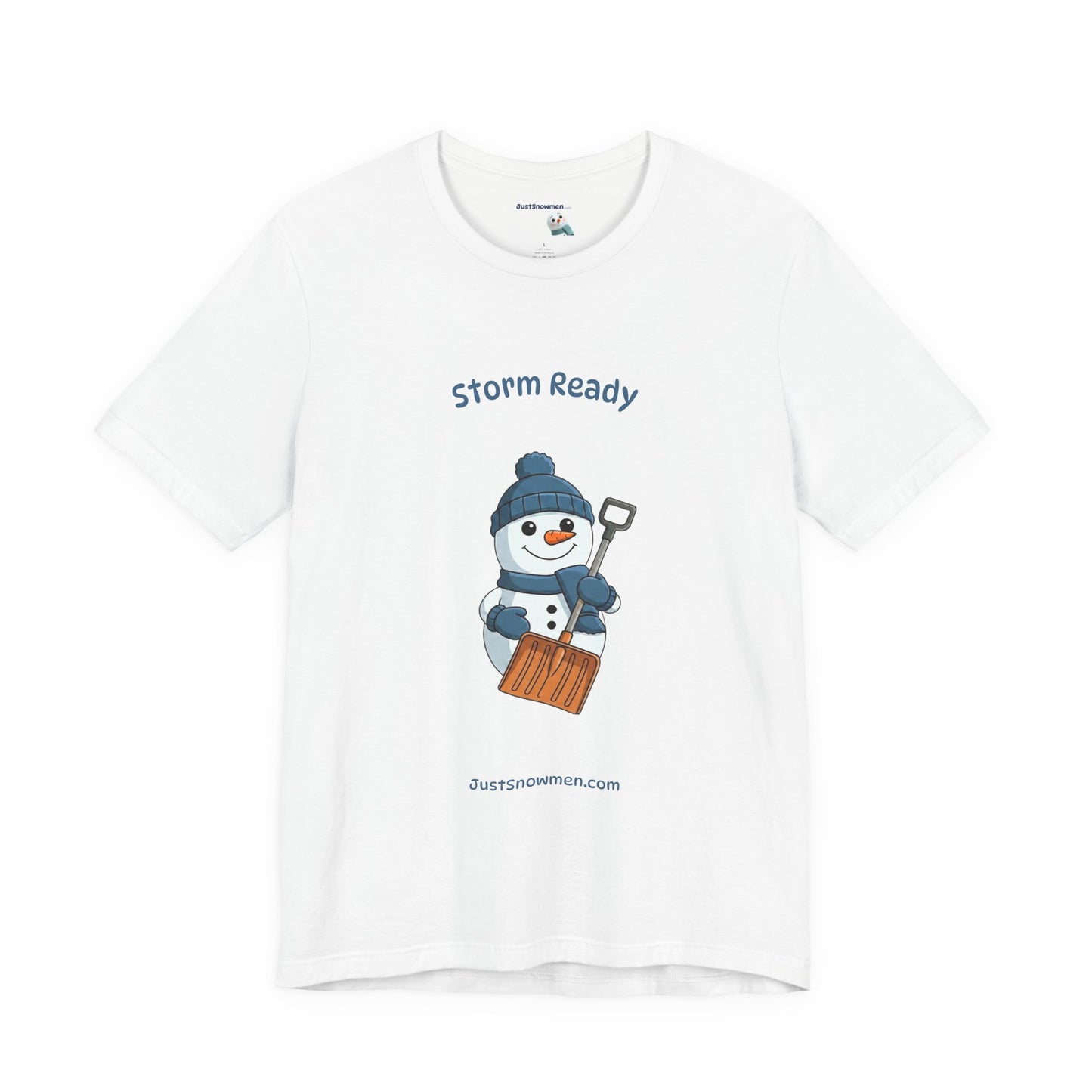 "Storm Ready" Snowman Shovel Graphic Tee | Soft Cotton T-Shirt