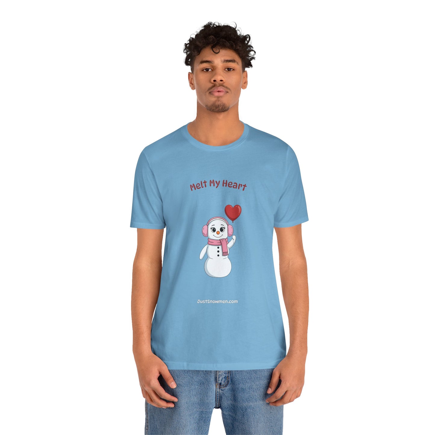 "Melt My Heart" Snowman Girl Graphic Tee | Soft Cotton T-Shirt