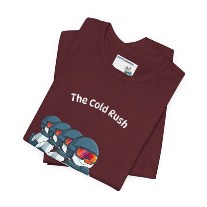 "The Cold Rush" Snowman Bobsled Graphic Tee | Soft Cotton T-Shirt