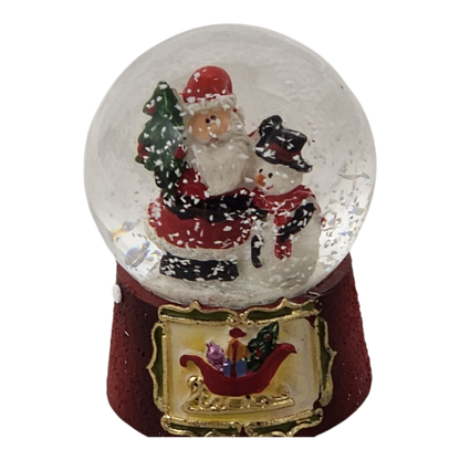 Charming Santa and Snowman 45mm Water Globe
