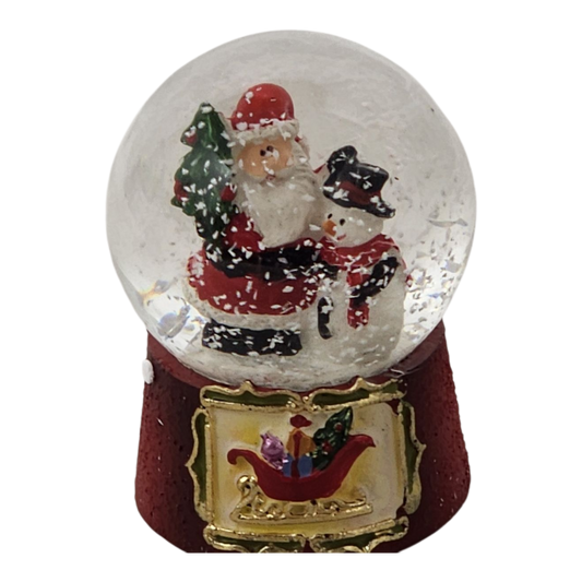 Charming Santa and Snowman 45mm Water Globe